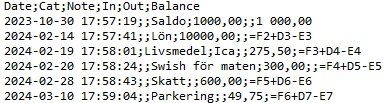 Calc csv