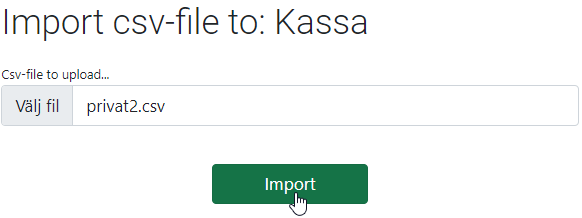 Choose csv file