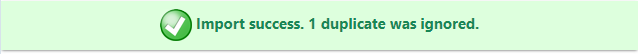 Import success
