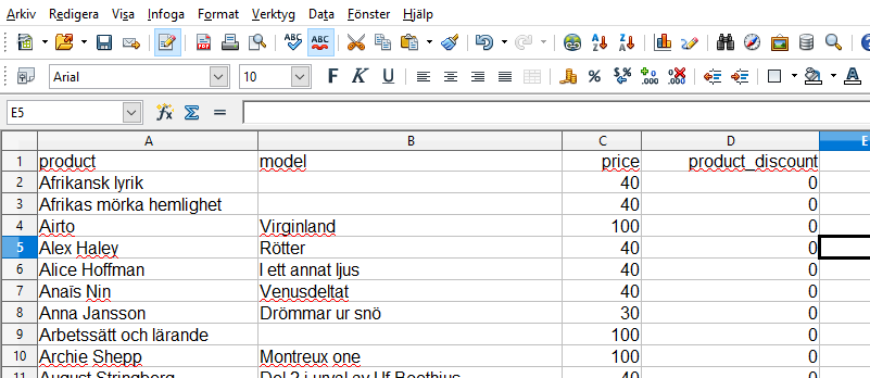 Open Office Calc