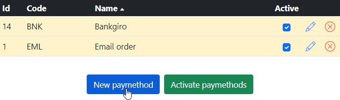 Paymethods