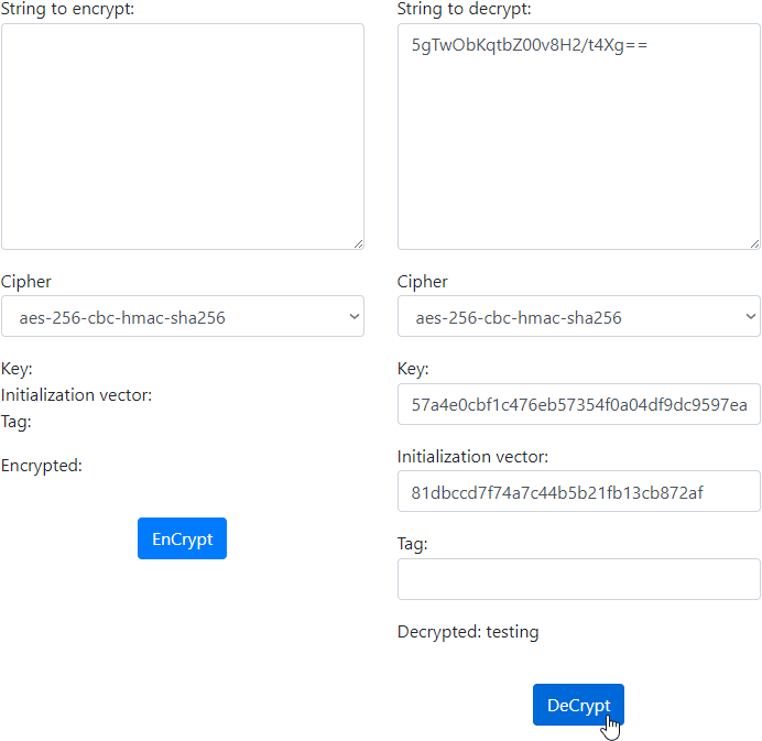 Open SSL decrypt