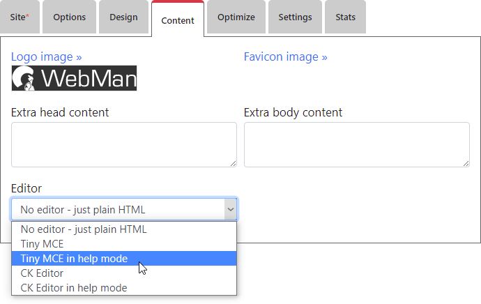 Choose editor 2
